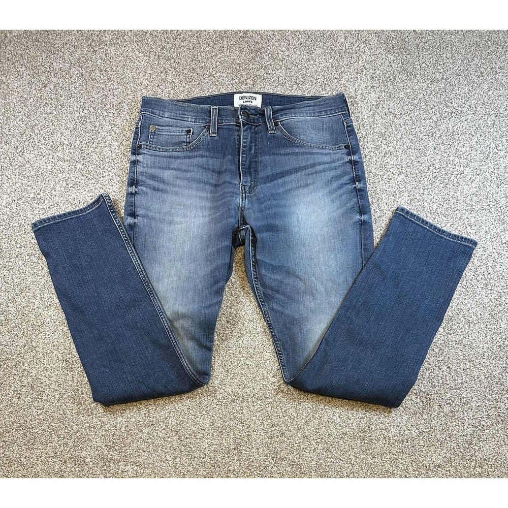 Denizen By Levis 208 Regular Tapered Fit Jeans Mens Size 31x30 Whiskered Preppy